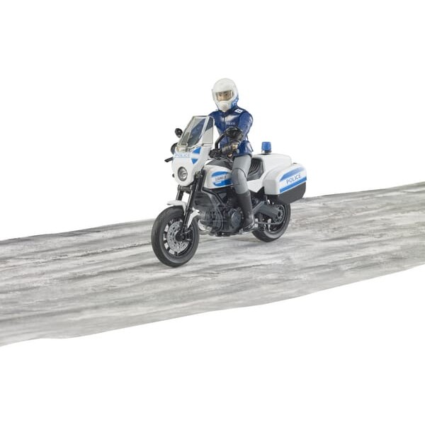 Motocykl policyjny Scrambler Ducati z figurką U62731 | Exvi
