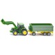 Ciągnik John Deere z ładowaczem i przyczepą S01843 | Exvi