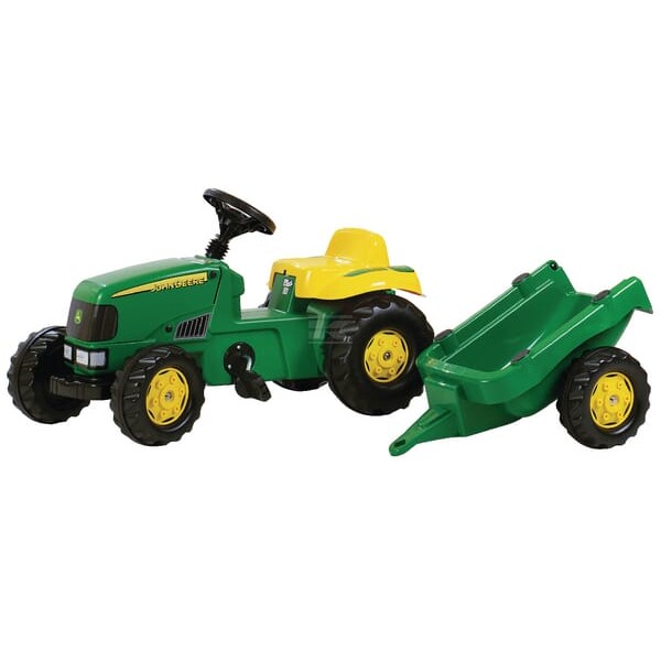 Traktor z napędem na pedały z przyczepą John R01219 | Exvi