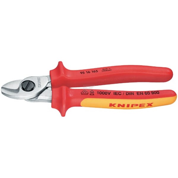 Nożyce do przewodów VDE Knipex, 165 mm TA9516165 | Exvi