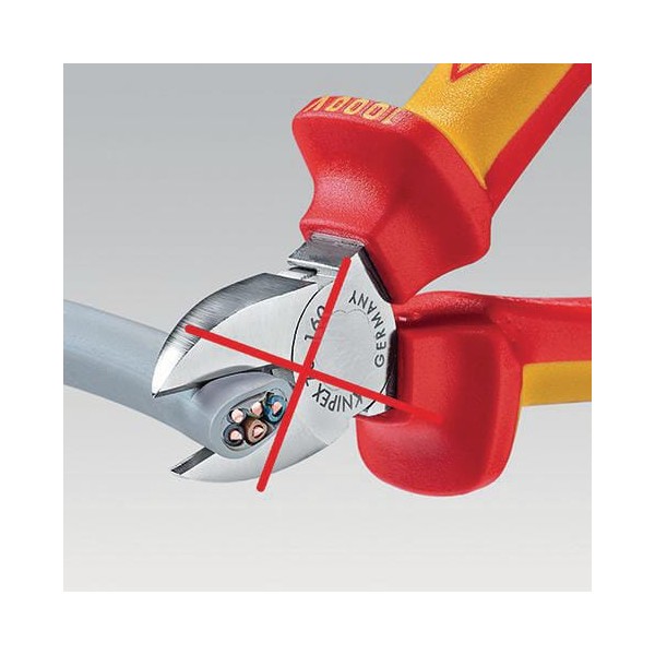 Nożyce do przewodów VDE Knipex, 165 mm TA9516165 | Exvi