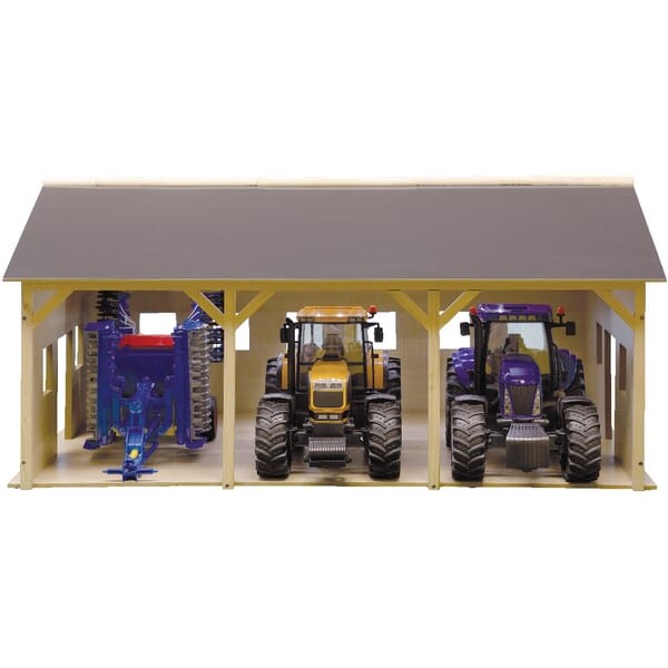 Hangar drewniany na 3 ciągniki, KidsGlobe 610340 | Exvi