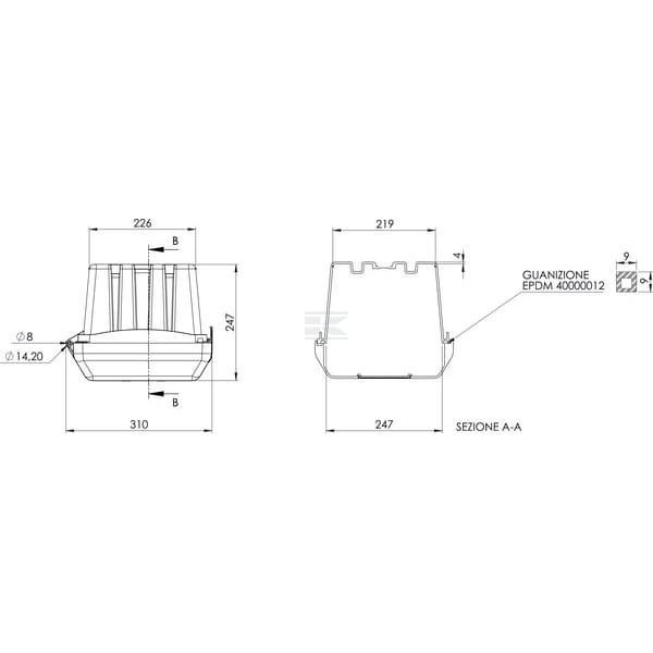 Skrzynka na gaśnicę 6/9 kg DK82040006 | Exvi
