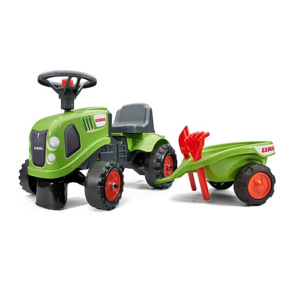 Jeździk Claas z przyczepą, grabiami i łopatą F212C | Exvi