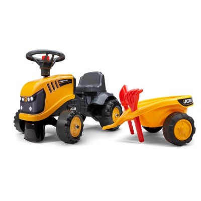 Jeździk JCB z przyczepą, grabiami i łopatą F215C | Exvi