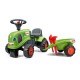 Jeździk Claas z przyczepą, grabiami i łopatą F212C | Exvi