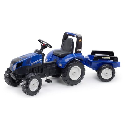 Traktor New Holland z przyczepą, Falk F3090B | Exvi