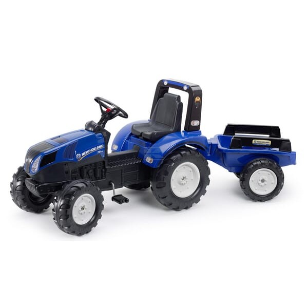 Traktor New Holland z przyczepą, Falk F3090B | Exvi