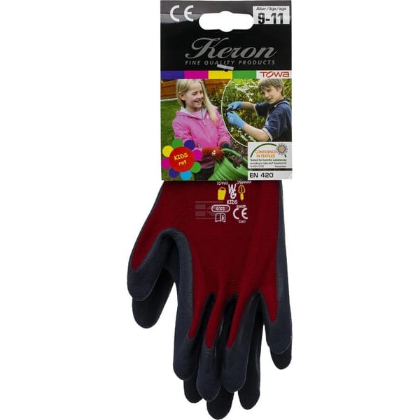 Rękawice Kids, czerwone, roz. 8-11 HS297331 | Exvi