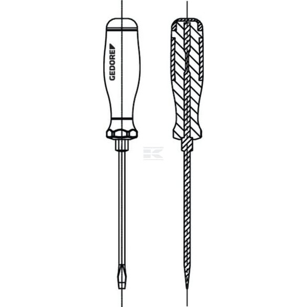 Wkrętak płaski z pobijakiem Gedore, 3,5 mm SC2154SK35 | Exvi