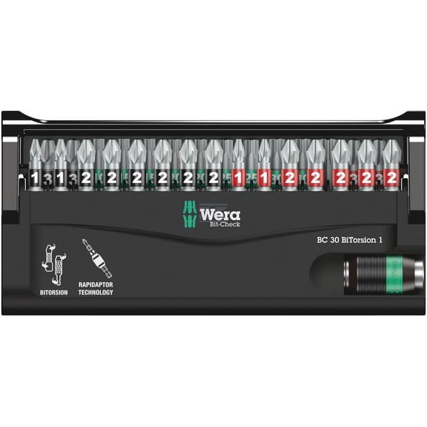 Zestaw bitów 1/4" Bit-Check 05057430001WERA | Exvi