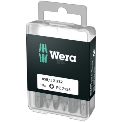 Bit krzyżowy Wera 1/4" PZ, 2x25 10 szt. SC8551ZPZ2DIY | Exvi
