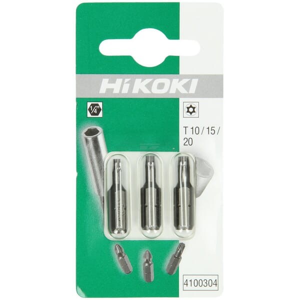 Bity Torx 1/4" z otworem T10 / T15 / T20 4100304 | Exvi