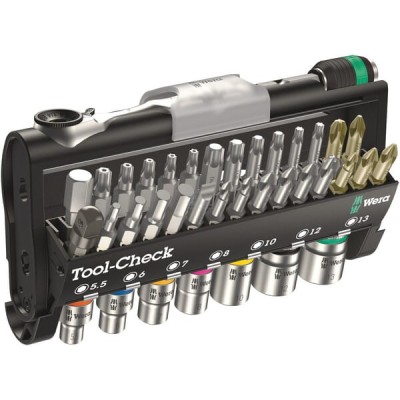 Zestaw kluczy nasadowych 1/4" Tool-Check 05049050001 | Exvi