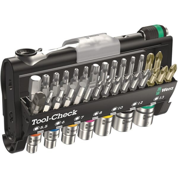 Zestaw kluczy nasadowych 1/4" Tool-Check 05049050001 | Exvi