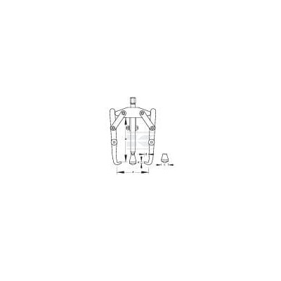 Ściągacz 3-ramienny 200x210 mm 1152GED | Exvi