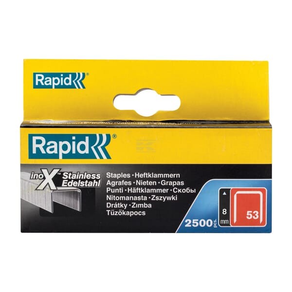 Zszywki Rapid 53/8 mm stal szlachetna 23808000 | Exvi