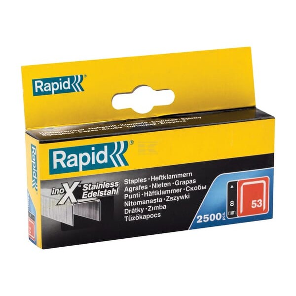 Zszywki Rapid 53/8 mm stal szlachetna 23808000 | Exvi