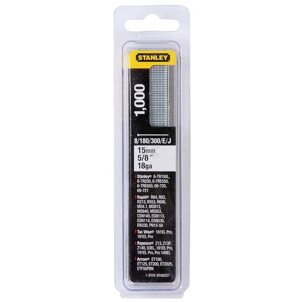 Zszywki Stanley, 15 mm typ J - 1000 szt. 1SWKBN0625T | Exvi