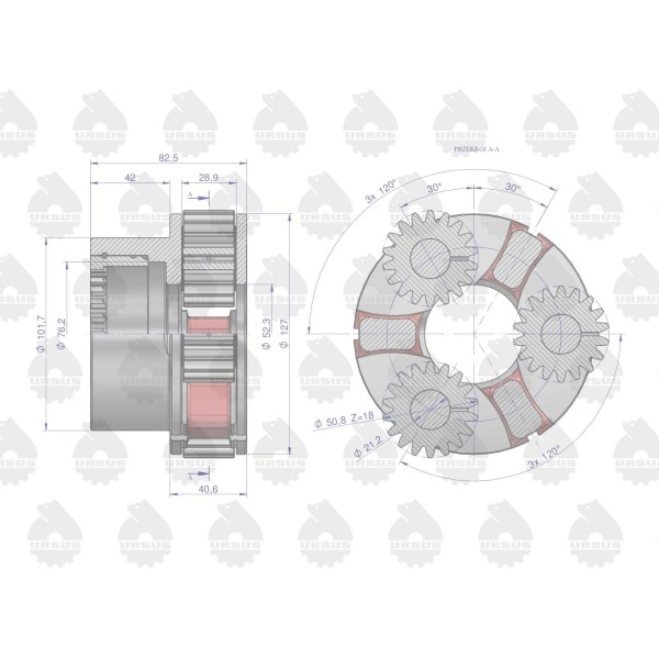 Kosz satelit reduktora 899711M91. 897711M93U | Exvi
