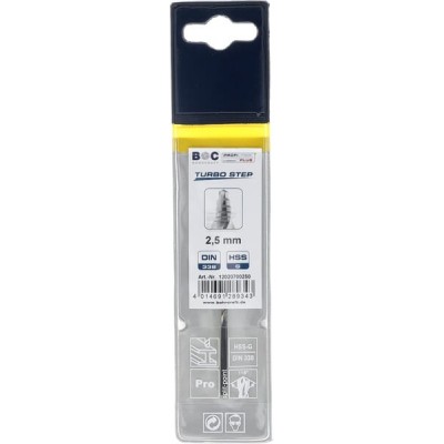 Wiertło 2.5 mm HSS-DIN338-G TURBO STEP 12020700250 | Exvi