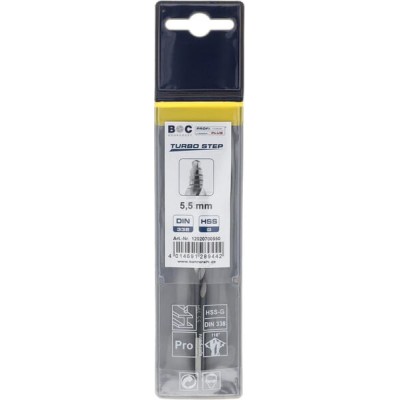 Wiertło 5.5 mm HSS-DIN338-G TURBO STEP 12020700550 | Exvi