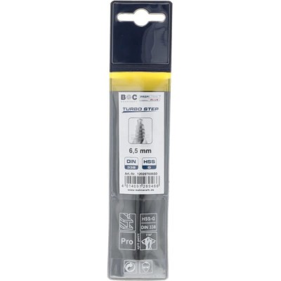 Wiertło 6.5 mm HSS-DIN338-G TURBO STEP 12020700650 | Exvi