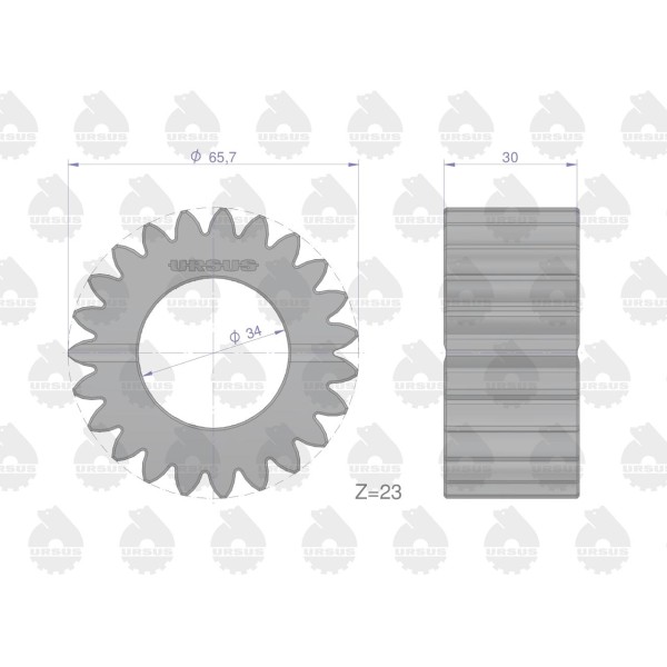 Satelit mechanizmu reduktora MF4 ORYGINAŁ 1866552M1U | Exvi
