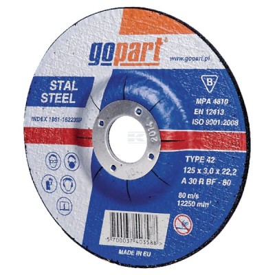 Tarcza do cięcia stali gopart, wypukła 1861162230GP | Exvi