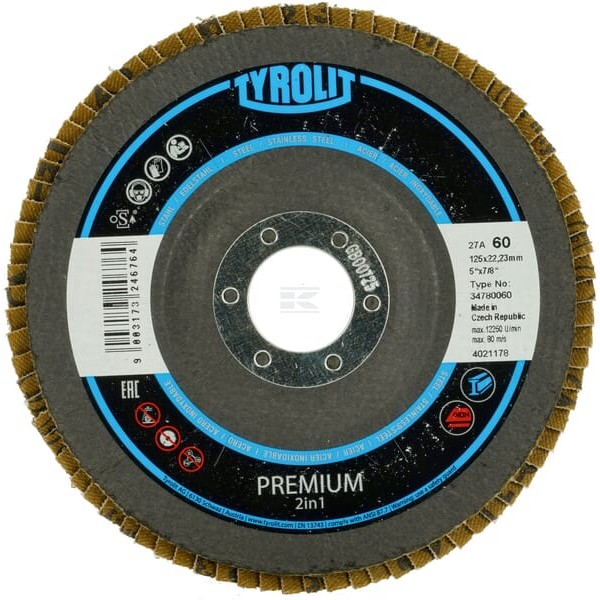 Tarcza listkowa 125 mm K60 Form 27A 34780060 | Exvi