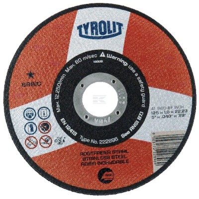 Tarcza do cięcia stali A60R-BFB 125x1,0 mm 34332869 | Exvi