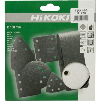 Krążek ścierny na rzep Ø150mm K150 10 szt. 753146 | Exvi