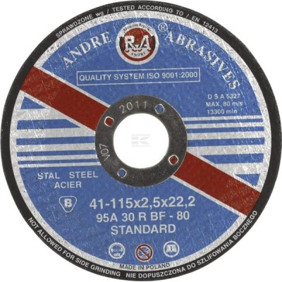 Tarcza do cięcia stali Andre, płaska 115 1861161120 | Exvi