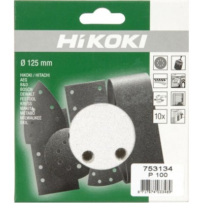 Krążek ścierny na rzep Ø125 mm K100 10 szt. 753134 | Exvi