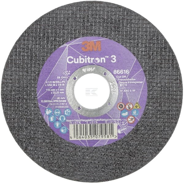 Tarcza tnąca Cubitron 3 115x1.0 mm 86616 | Exvi