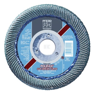 Tarcza szlifierska wachlarzowa, 125x22 mm PFR125Z40M | Exvi
