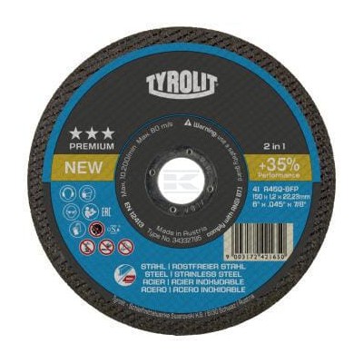 Tarcza tnąca F41 115x1.0x22.23 A60Q-BFP 34332792 | Exvi