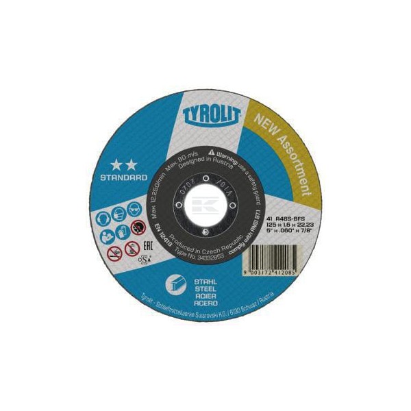 Tarcza tnąca 125x1,6x22,23 F41 A46S-BFS 34332853 | Exvi