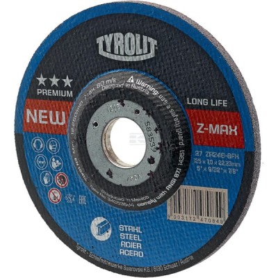 Tarcza ścierna 125x7x22,23 mm ZA24S-BFX 34353684 | Exvi
