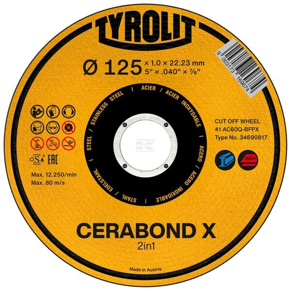 Tarcza do cięcia Cerabond-X 125x1.0 mm 34690817 | Exvi