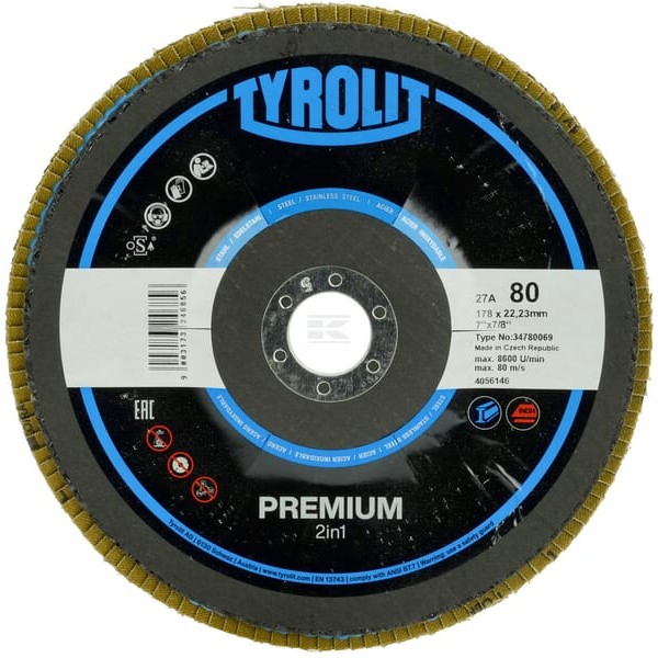 Tarcza listkowa 178 mm K80 Form 27A 34780069 | Exvi