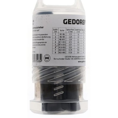 Zestawy wykrętaków do urwanych śrub Gedore HG855188 | Exvi