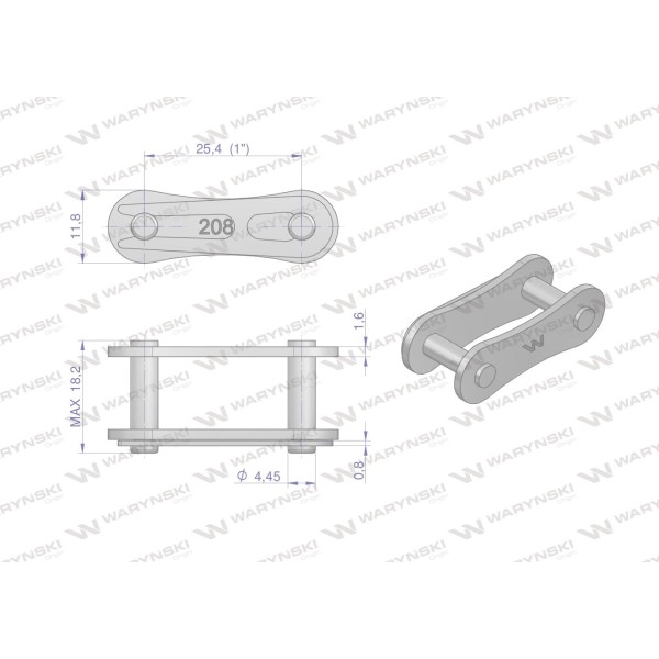Zamek łańcucha 208B (R1 1) Waryński Z208B | Exvi