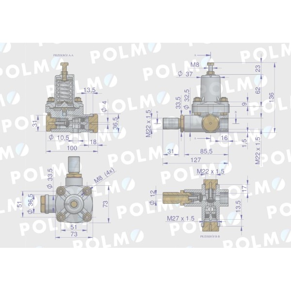 Regulator ciśnienia powietrza 42480170 50/56-905/0 | Exvi