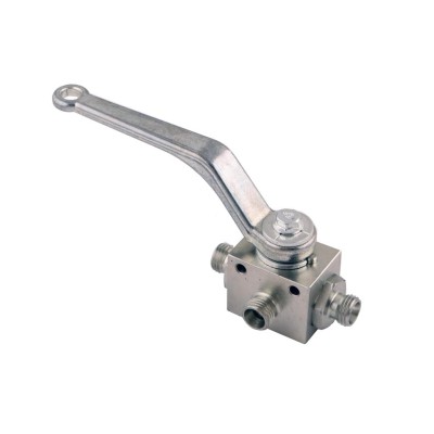 Zawór kulowy hydrauliczny 3-drogowy WKH3-08L-M14X1.5 | Exvi