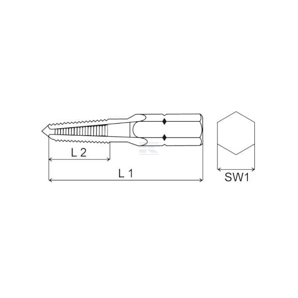Gwintownik Bit 1/4" Völkel, M4 TAS4 | Exvi