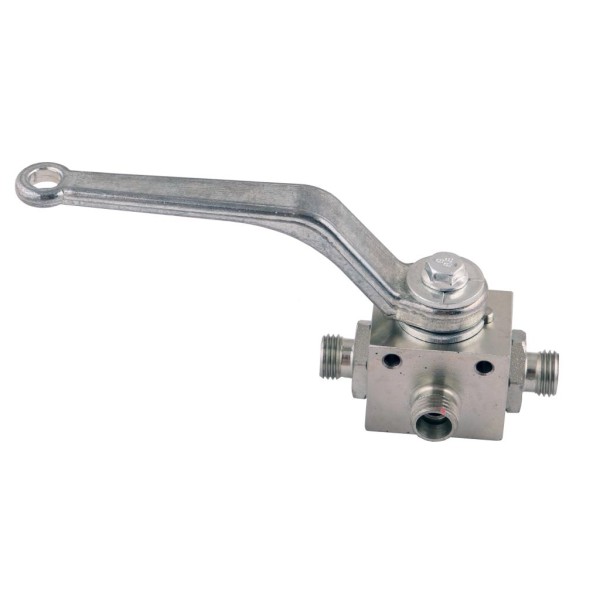 Zawór kulowy hydrauliczny 3-drogowy WKH3-08L-M14X1.5 | Exvi