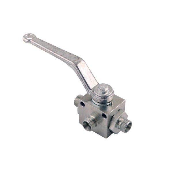 Zawór kulowy hydrauliczny 3-drogowy WKH3-10L-M16X1.5 | Exvi