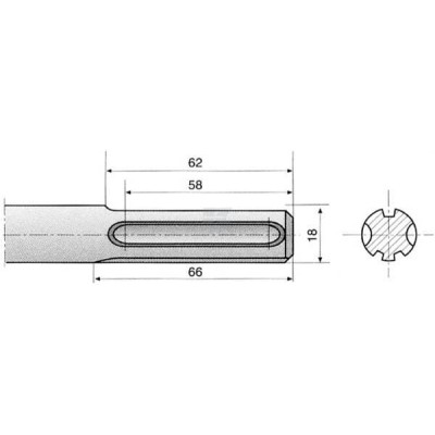 Przecinak z uchwytem SDS-Plus punktak 600mm 750992 | Exvi