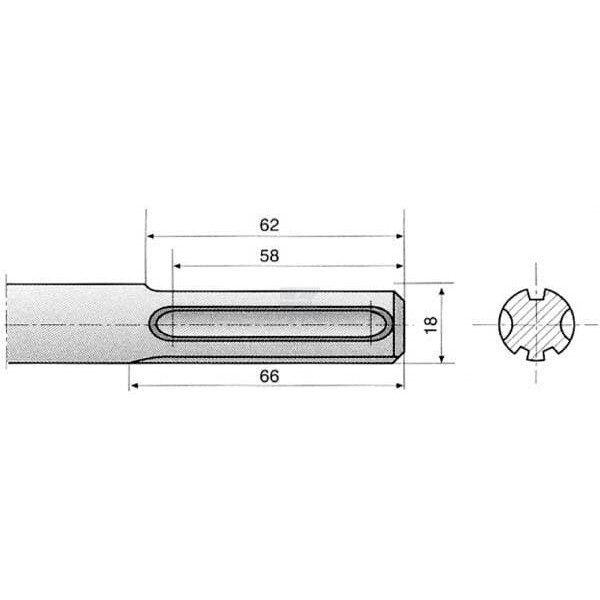 Przecinak z uchwytem SDS-max dłuto płaskie 25 750995 | Exvi
